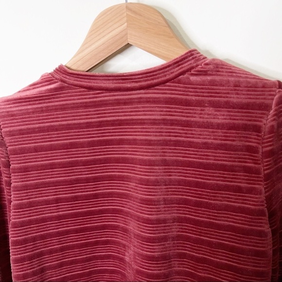 Heartloom Sangria Rust Somi Velvet Sweatshirt Top Size Size XS - Picture 7 of 7